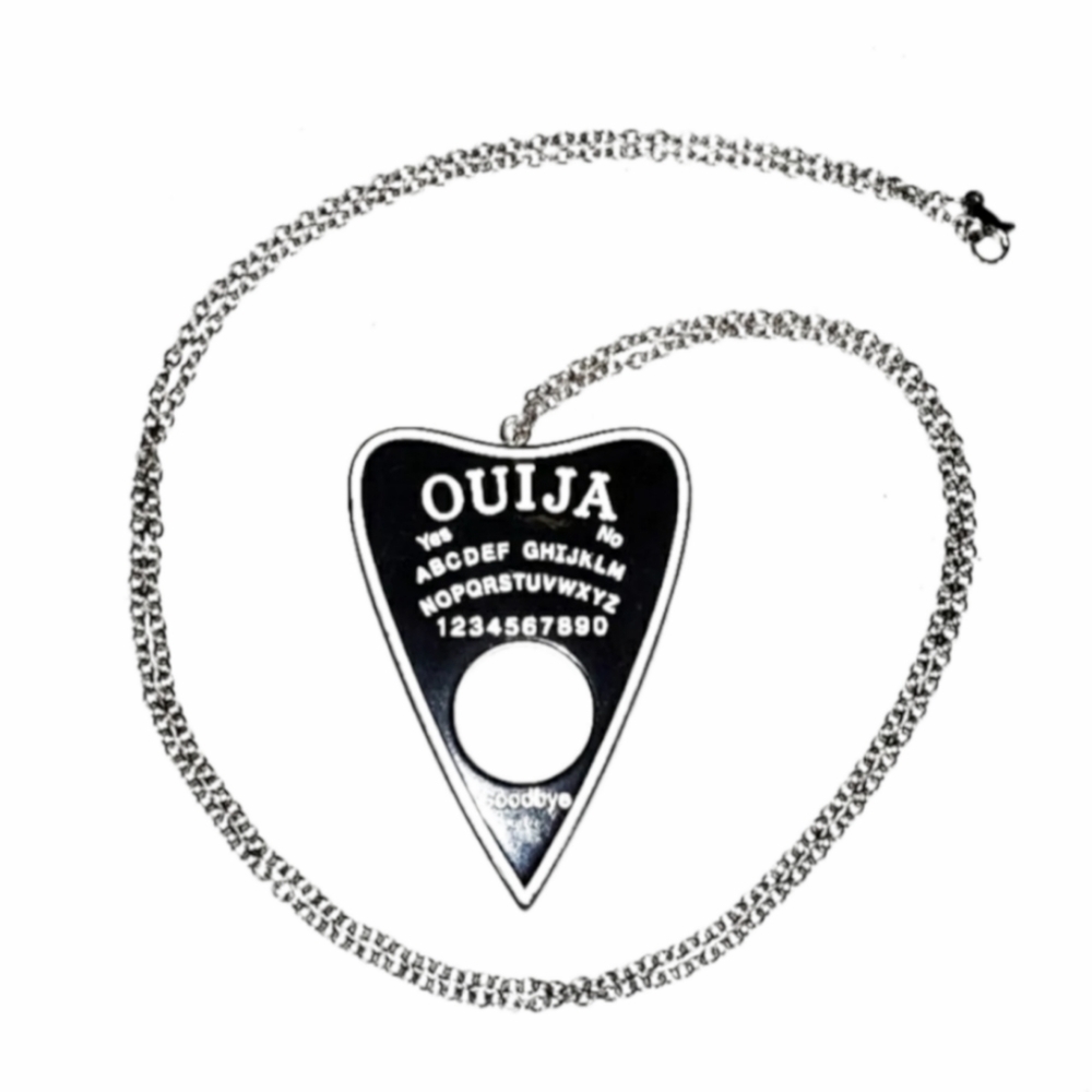 ๐ค New OUIJA Planchette Halloween Necklace 30" Chain - Picture 2 of 2